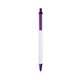 a white barrel & purple trim bic clic pen