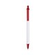aerial view a white barrel & red trim bic clic pen, image 1 of 2