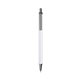 a white barrel & silver trim bic clic pen