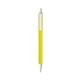 a yellow barrel & clear trim bic clic pen