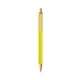 a yellow barrel & cream trim bic clic pen