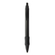 aerial view a black widebody(r) clear grip pen, image 1 of 6