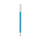 a blue barrel & clear trim bic round stic ballpoint pen - promotional pens