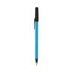 a blue barrel & espresso trim bic round stic ballpoint pen - promotional pens
