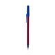 a burgundy barrel & cobalt trim bic round stic ballpoint pen - promotional pens