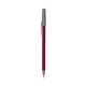 a burgundy barrel & silver trim bic round stic ballpoint pen - promotional pens