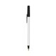 a clear barrel & black trim bic round stic ballpoint pen - promotional pens