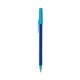 a cobalt barrel & blue trim bic round stic ballpoint pen - promotional pens