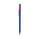 a cobalt barrel & purple trim bic round stic ballpoint pen - promotional pens