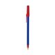 a cobalt barrel & red trim bic round stic ballpoint pen - promotional pens