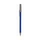 a cobalt barrel & silver trim bic round stic ballpoint pen - promotional pens