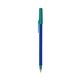 a cobalt barrel & teal trim bic round stic ballpoint pen - promotional pens