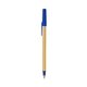 a cream barrel & cobalt trim bic round stic ballpoint pen - promotional pens