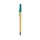 a cream barrel & teal trim bic round stic ballpoint pen - promotional pens