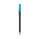 a espresso barrel & blue trim bic round stic ballpoint pen - promotional pens
