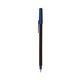 a espresso barrel & metallic dark blue trim bic round stic ballpoint pen - promotional pens