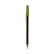 a espresso barrel & metallic green trim bic round stic ballpoint pen - promotional pens
