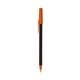 a espresso barrel & orange trim bic round stic ballpoint pen - promotional pens