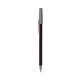 a espresso barrel & silver trim bic round stic ballpoint pen - promotional pens