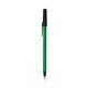 a green barrel & black trim bic round stic ballpoint pen - promotional pens