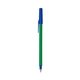 a green barrel & cobalt trim bic round stic ballpoint pen - promotional pens