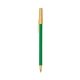 a green barrel & cream trim bic round stic ballpoint pen - promotional pens