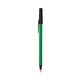 a green barrel & espresso trim bic round stic ballpoint pen - promotional pens