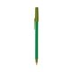 a green barrel & metallic green trim bic round stic ballpoint pen - promotional pens