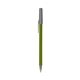 a metallic green barrel & silver trim bic round stic ballpoint pen - promotional pens