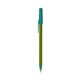a metallic green barrel & teal trim bic round stic ballpoint pen - promotional pens