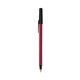 a metallic red barrel & black trim bic round stic ballpoint pen - promotional pens