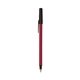 a metallic red barrel & espresso trim bic round stic ballpoint pen - promotional pens
