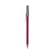 a metallic red barrel & silver trim bic round stic ballpoint pen - promotional pens