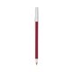 a metallic red barrel & white trim bic round stic ballpoint pen - promotional pens