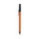 a orange barrel & black trim bic round stic ballpoint pen - promotional pens