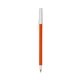 a orange barrel & clear trim bic round stic ballpoint pen - promotional pens