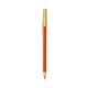 a orange barrel & cream trim bic round stic ballpoint pen - promotional pens