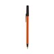 a orange barrel & espresso trim bic round stic ballpoint pen - promotional pens