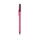 a pink barrel & burgundy trim bic round stic ballpoint pen - promotional pens