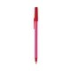 a pink barrel & red trim bic round stic ballpoint pen - promotional pens
