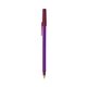 a purple barrel & burgundy trim bic round stic ballpoint pen - promotional pens