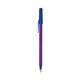 a purple barrel & cobalt trim bic round stic ballpoint pen - promotional pens