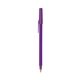 a purple barrel & purple trim bic round stic ballpoint pen - promotional pens