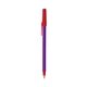 a purple barrel & red trim bic round stic ballpoint pen - promotional pens