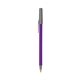 a purple barrel & silver trim bic round stic ballpoint pen - promotional pens