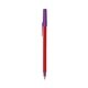 a red barrel & purple trim bic round stic ballpoint pen - promotional pens