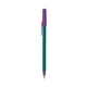 a teal barrel & purple trim bic round stic ballpoint pen - promotional pens