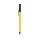 a yellow barrel & espresso trim bic round stic ballpoint pen - promotional pens