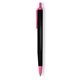 a black barrel & pink trim tri - stic(r) multi - color promotional pen