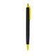 aerial view a black barrel & yellow trim tri - stic(r) multi - color promotional pen, image 1 of 2